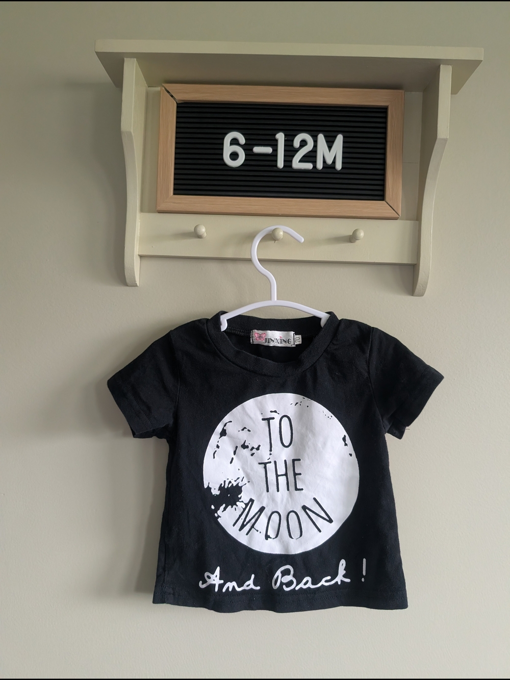 Kids Black 'To The Moon' Graphic Tee - Unbranded